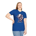 Cute Elephant on Bicycle T-Shirt — Whimsical Vintage Baby Elephant Graphic Tee