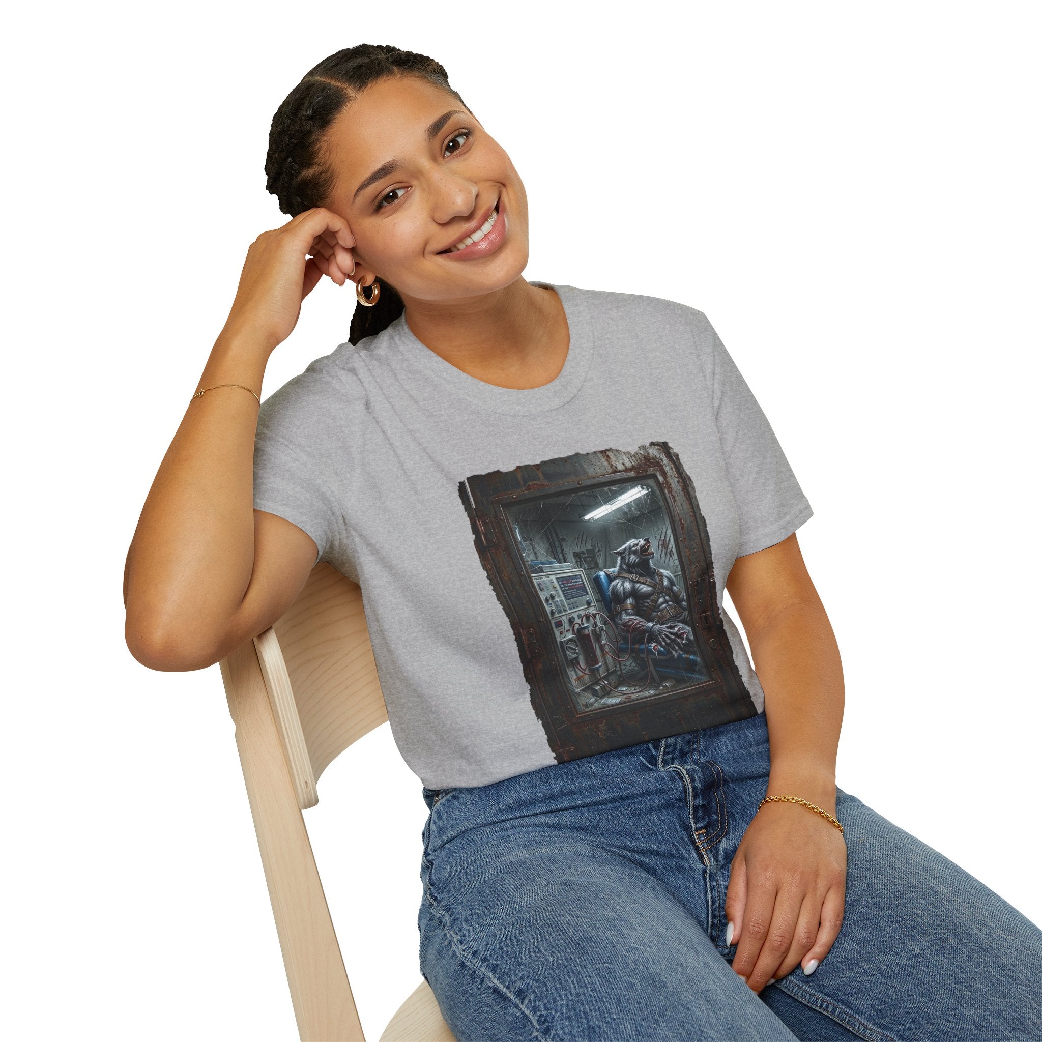 Dialysis After Dark: The Lunar Patient Werewolf Horror T-Shirt | Spooky Dialysis Tech Halloween Shirt