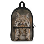 Lynx Portrait Backpack - Realistic Wildcat Print School & Travel Bag