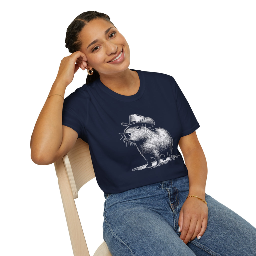 Cowboy Capybara T-Shirt — Funny Western Animal Graphic Tee