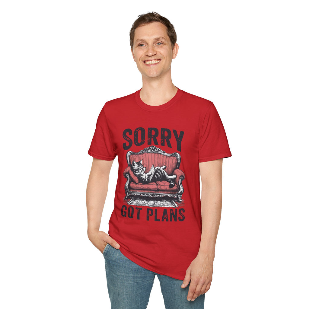 Sorry Got Plans T-Shirt — Lazy Cat Lounge Tee