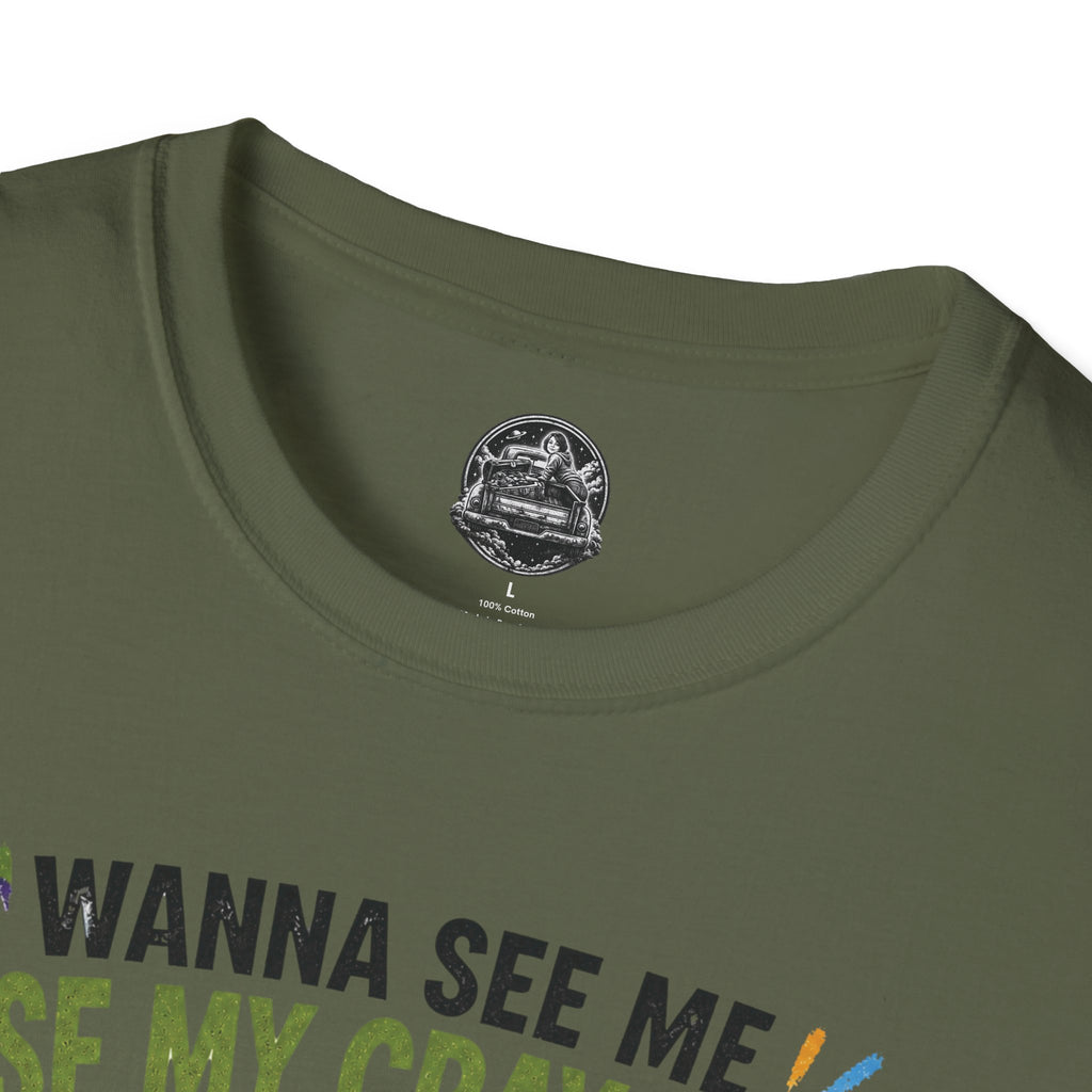 Funny Angry Turtle T-Shirt — “Wanna See Me Lose My Crayons? Do That Again…” — Teacher & Art Lover Tee
