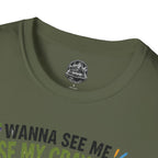 Funny Angry Turtle T-Shirt — “Wanna See Me Lose My Crayons? Do That Again…” — Teacher & Art Lover Tee