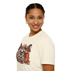 Halloween Pumpkin Crew T-Shirt — Leopard & Buffalo Plaid Spooky Friends