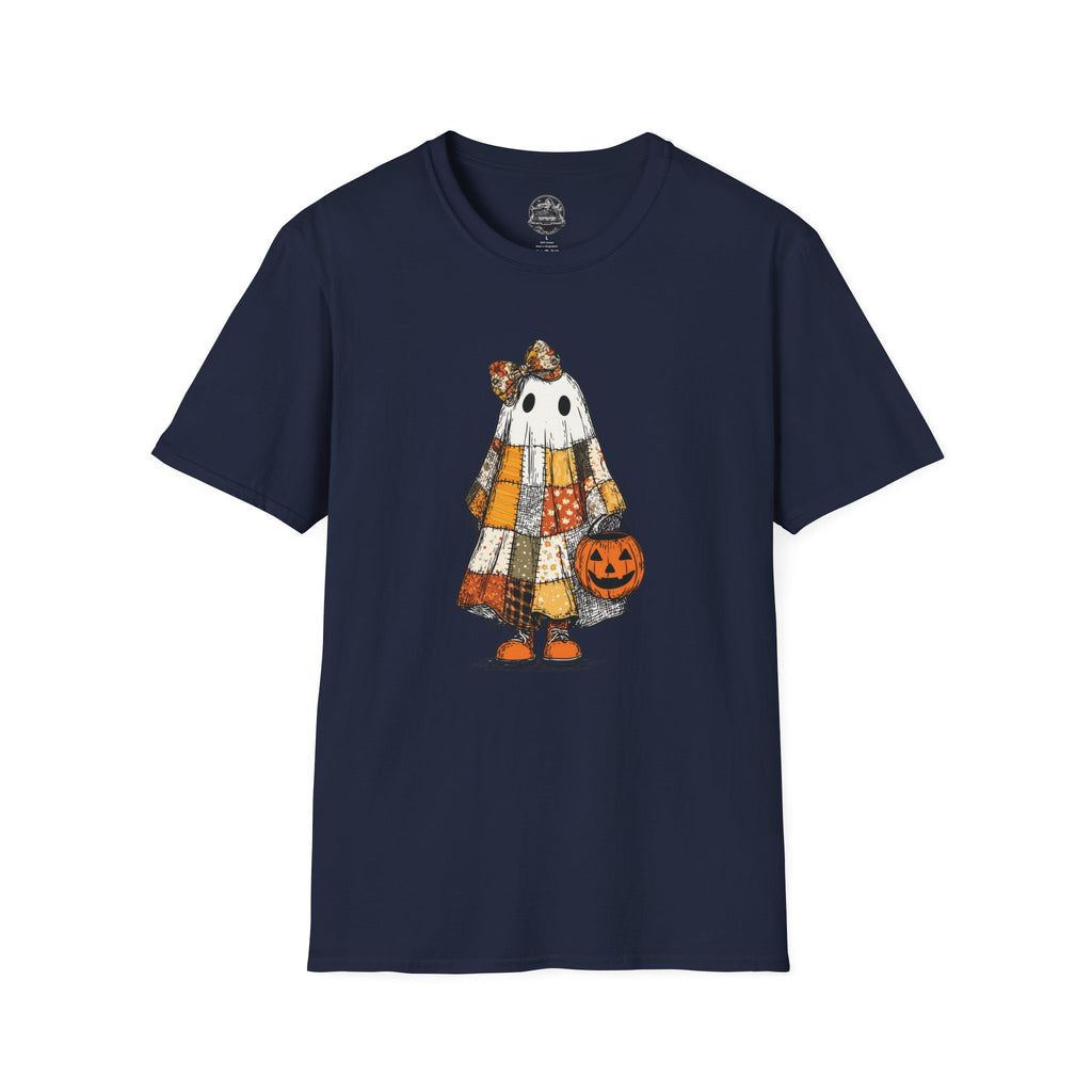 Ghost Softstyle T-Shirt with Patchwork Quilt Design