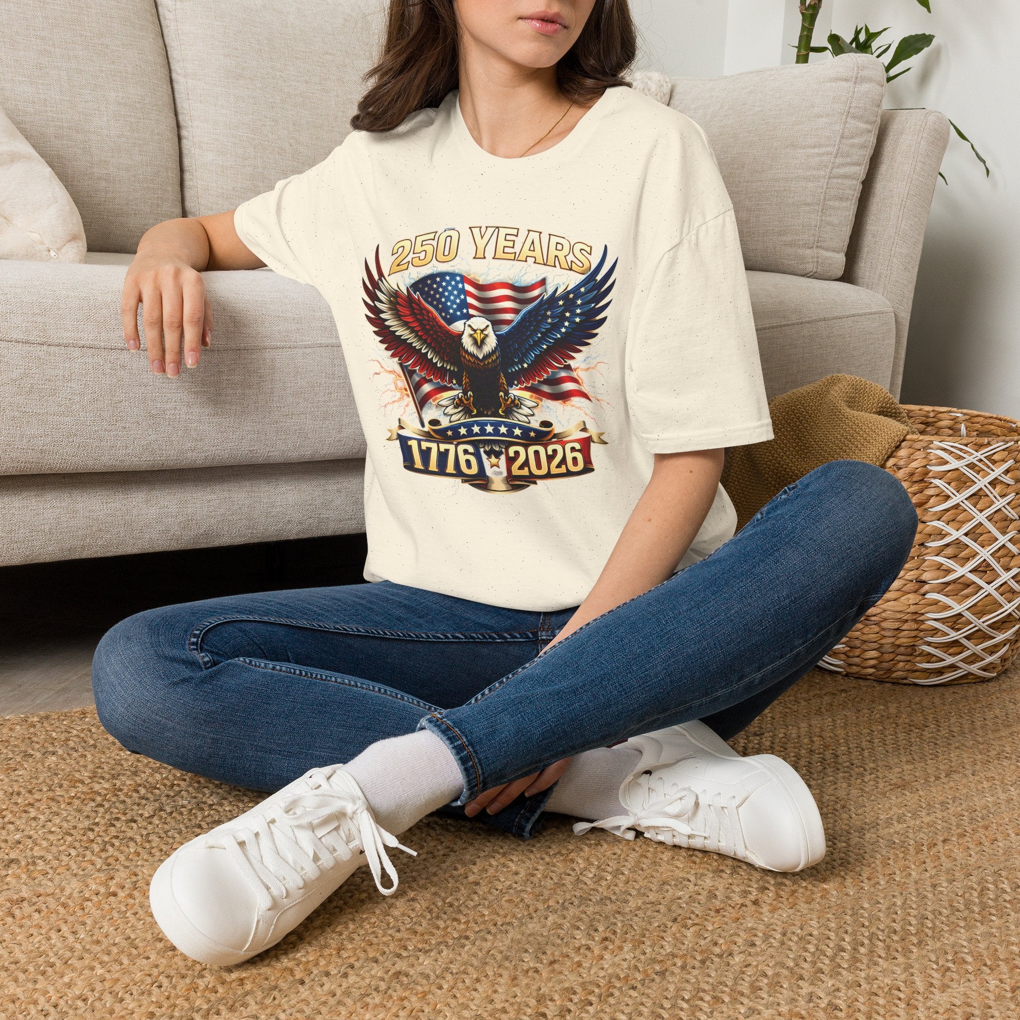 250 Years American Eagle T-Shirt — 1776–2026 Patriotic Anniversary Tee