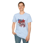 4th of July Patriotic T-Shirt – Red White Blue Stars & Bow Design