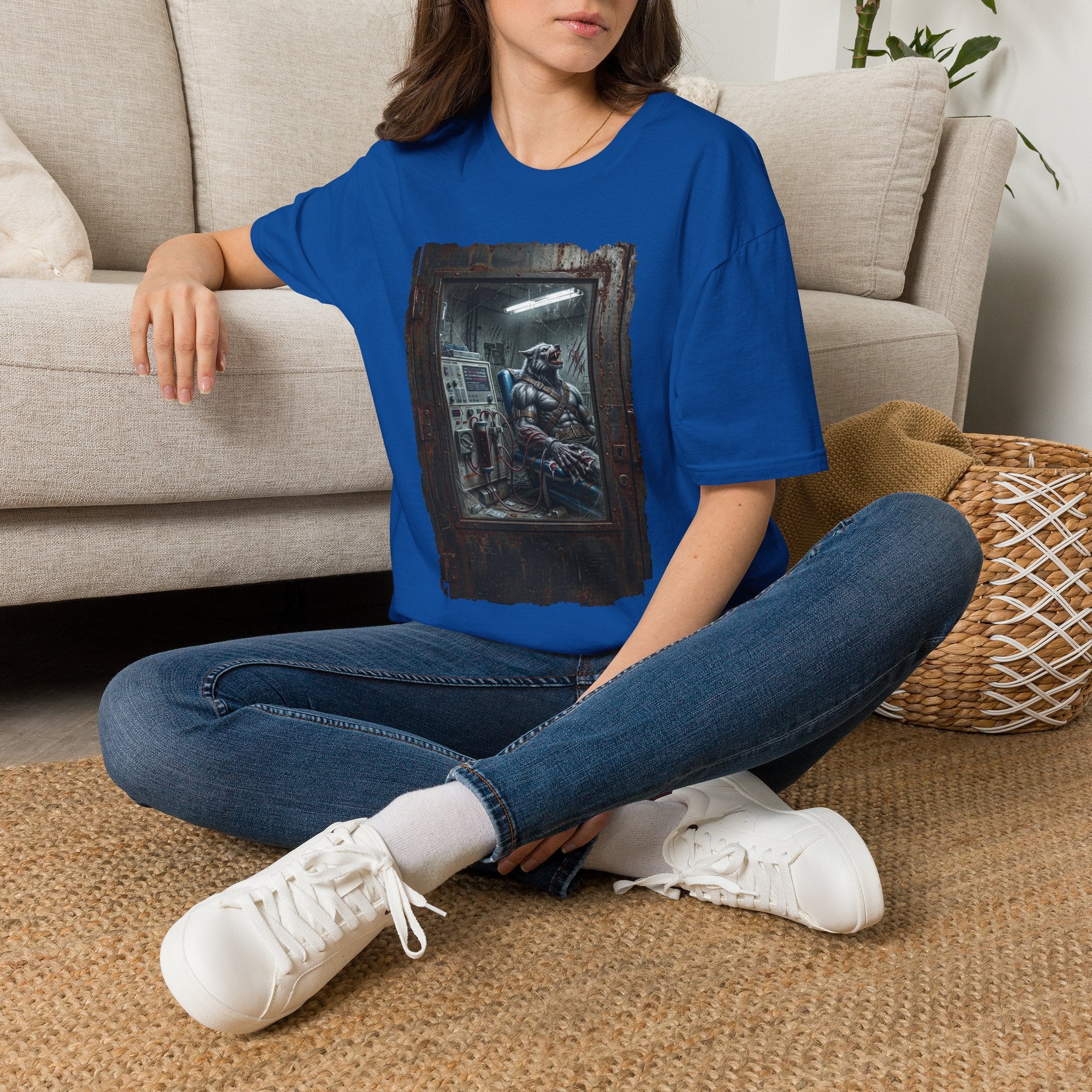 Dialysis After Dark: The Lunar Patient Werewolf Horror T-Shirt | Spooky Dialysis Tech Halloween Shirt