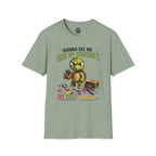 Funny Angry Turtle T-Shirt — “Wanna See Me Lose My Crayons? Do That Again…” — Teacher & Art Lover Tee