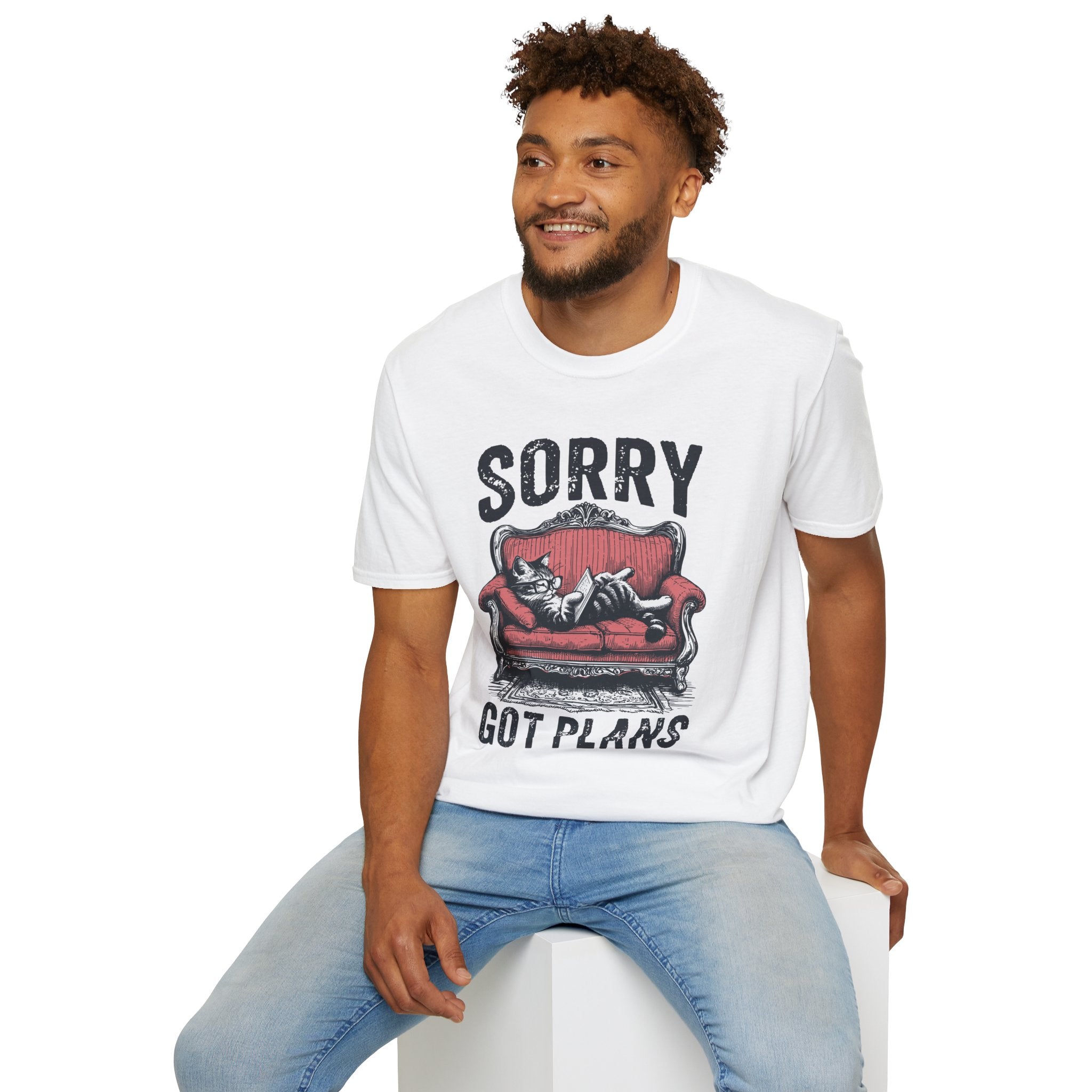 Sorry Got Plans T-Shirt — Lazy Cat Lounge Tee