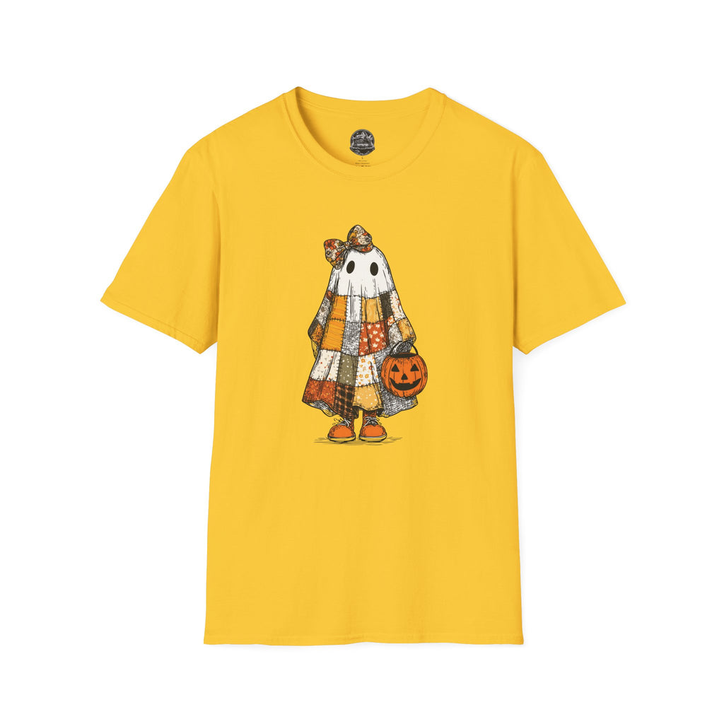 Ghost Softstyle T-Shirt with Patchwork Quilt Design