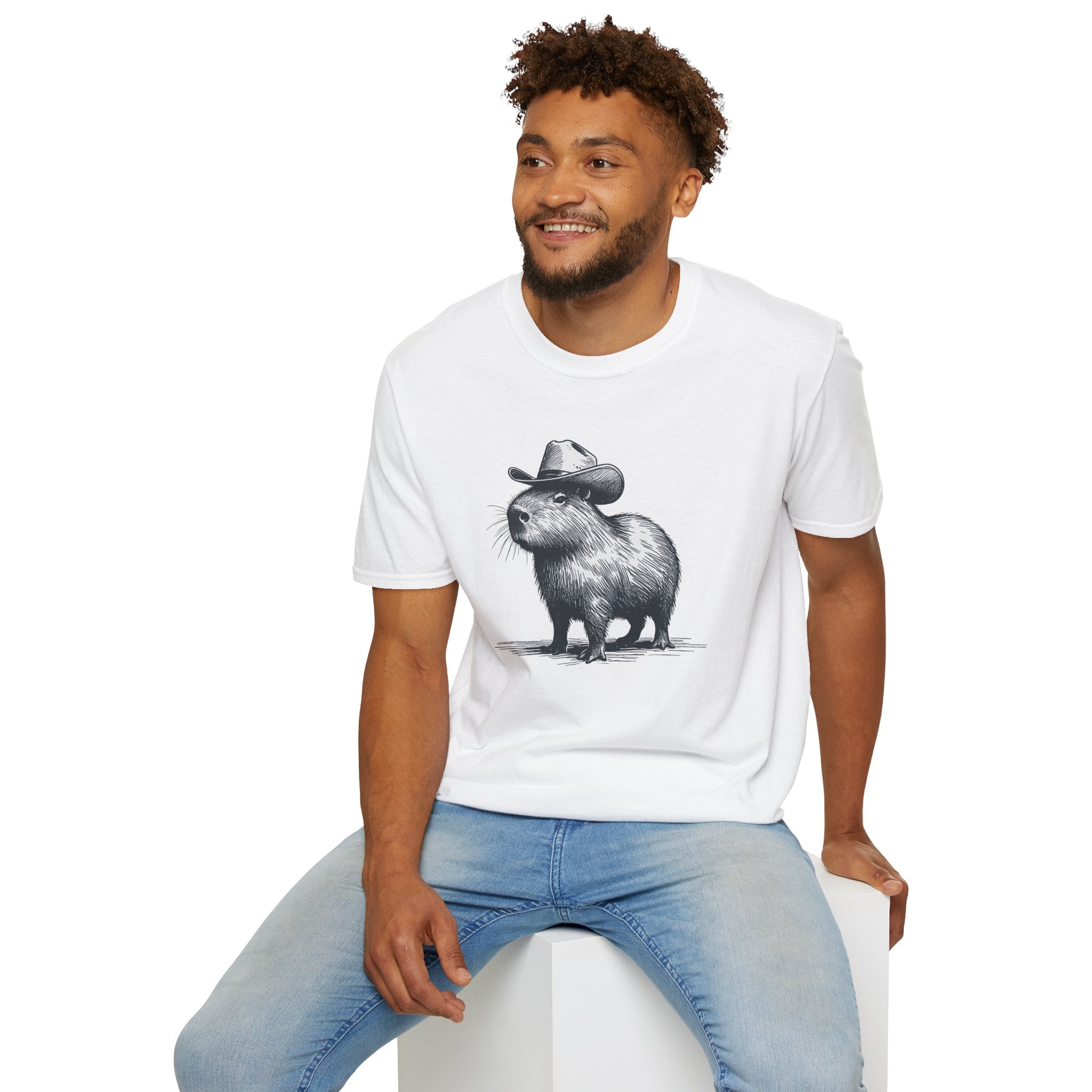 Cowboy Capybara T-Shirt — Cute Western Animal Graphic Tee
