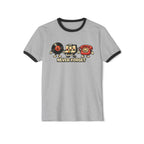 Retro Tech Ringer Tee — "Never Forget" Vinyl, Floppy Disk & Rotary Phone Graphic