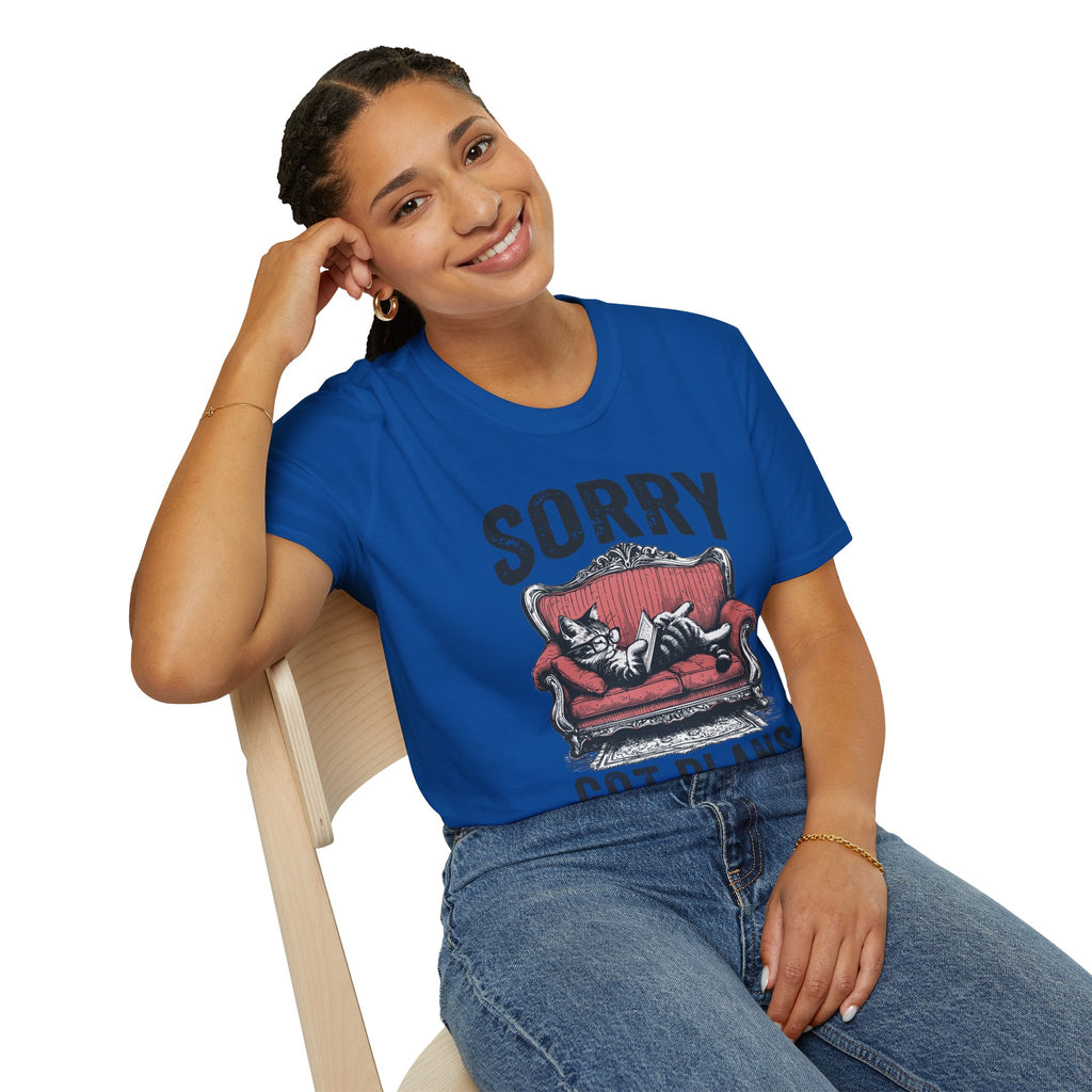 Sorry Got Plans T-Shirt — Lazy Cat Lounge Tee