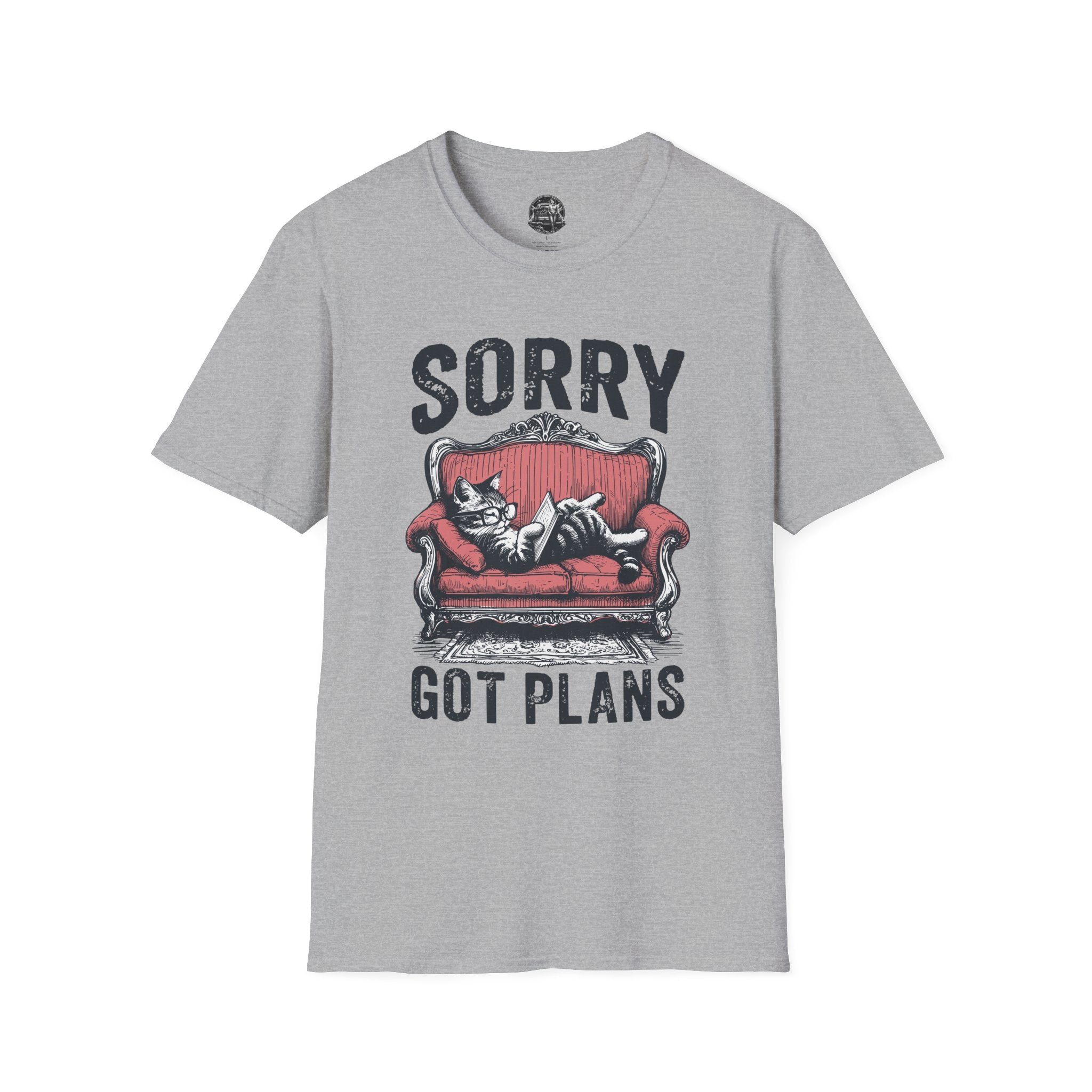 Sorry Got Plans T-Shirt — Lazy Cat Lounge Tee