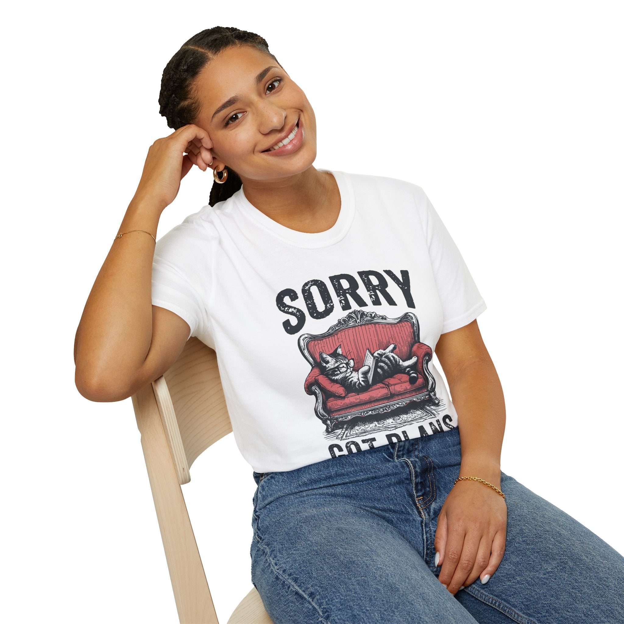 Sorry Got Plans T-Shirt — Lazy Cat Lounge Tee