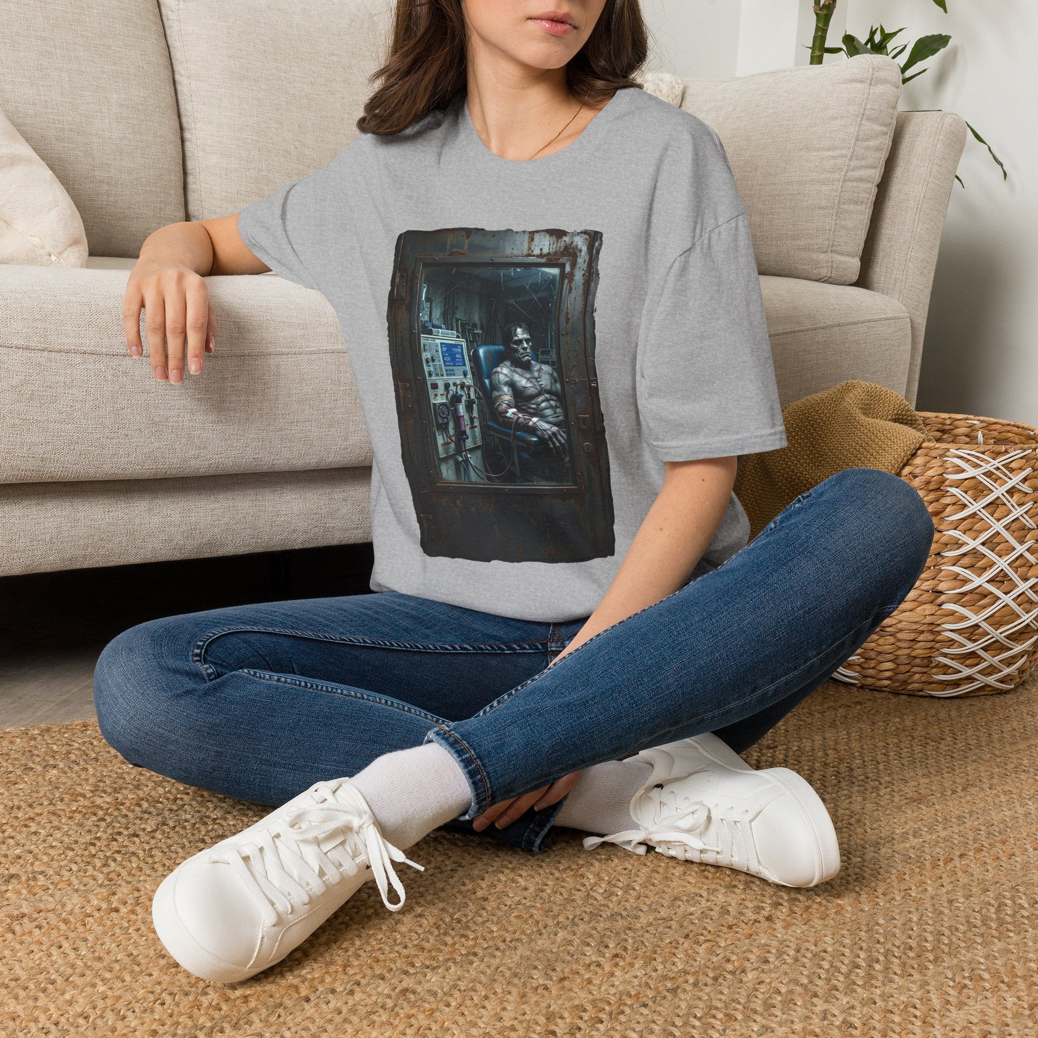 The Patchwork Patient Horror T-Shirt | Spooky Dialysis Tech Halloween Shirt