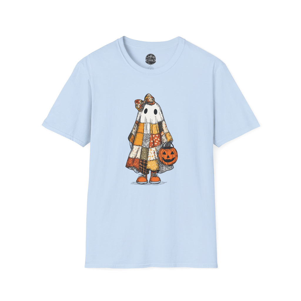 Ghost Softstyle T-Shirt with Patchwork Quilt Design