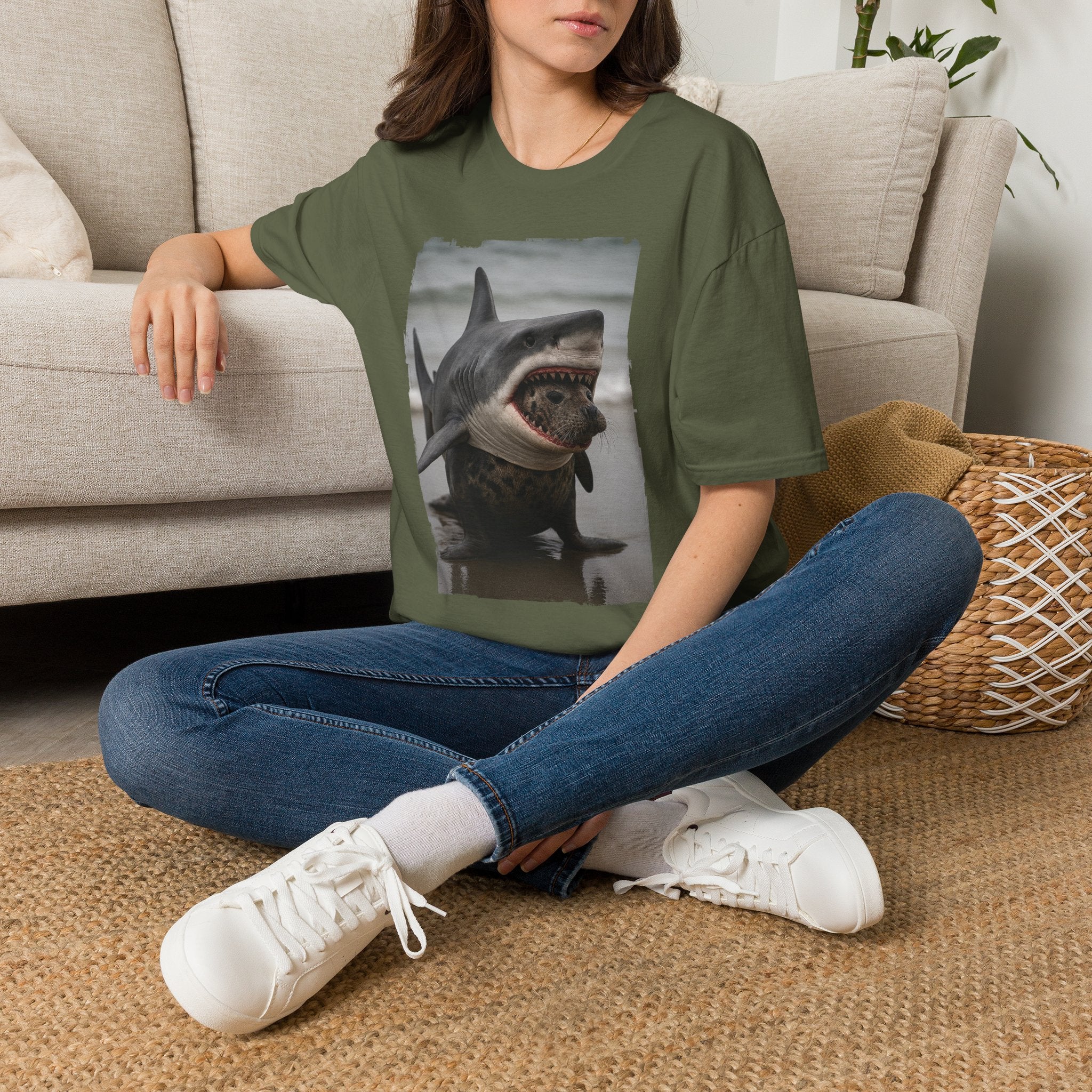 Seal in Shark’s Clothing | Funny Ocean Animal Graphic Tee | Quirky Marine Life Shirt | Creature Features Collection