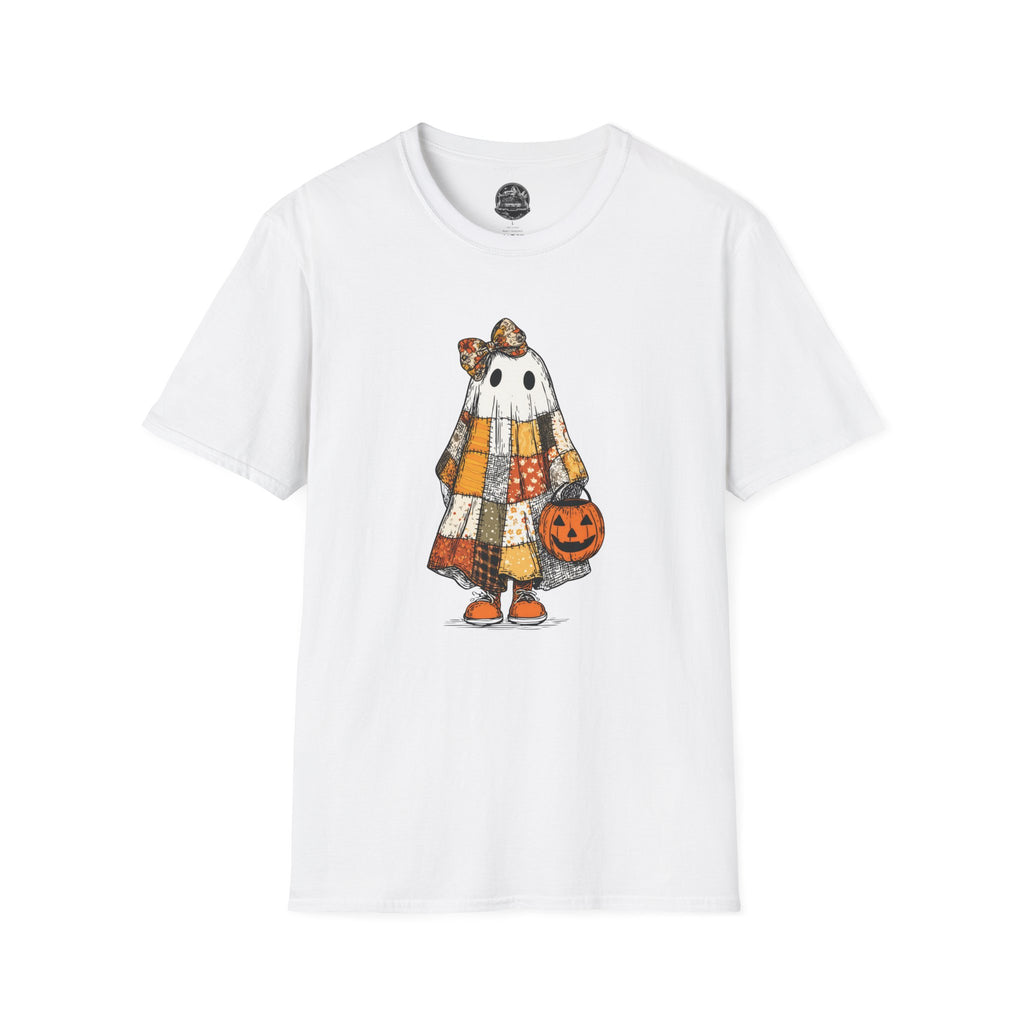 Ghost Softstyle T-Shirt with Patchwork Quilt Design