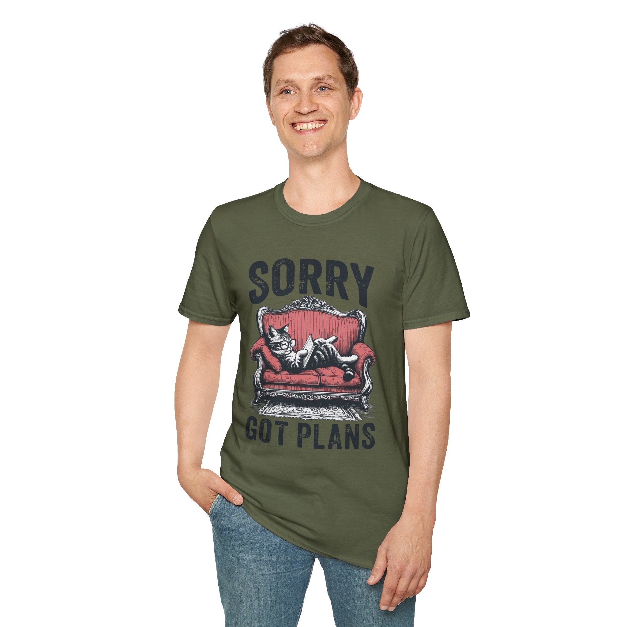 Sorry Got Plans T-Shirt — Lazy Cat Lounge Tee