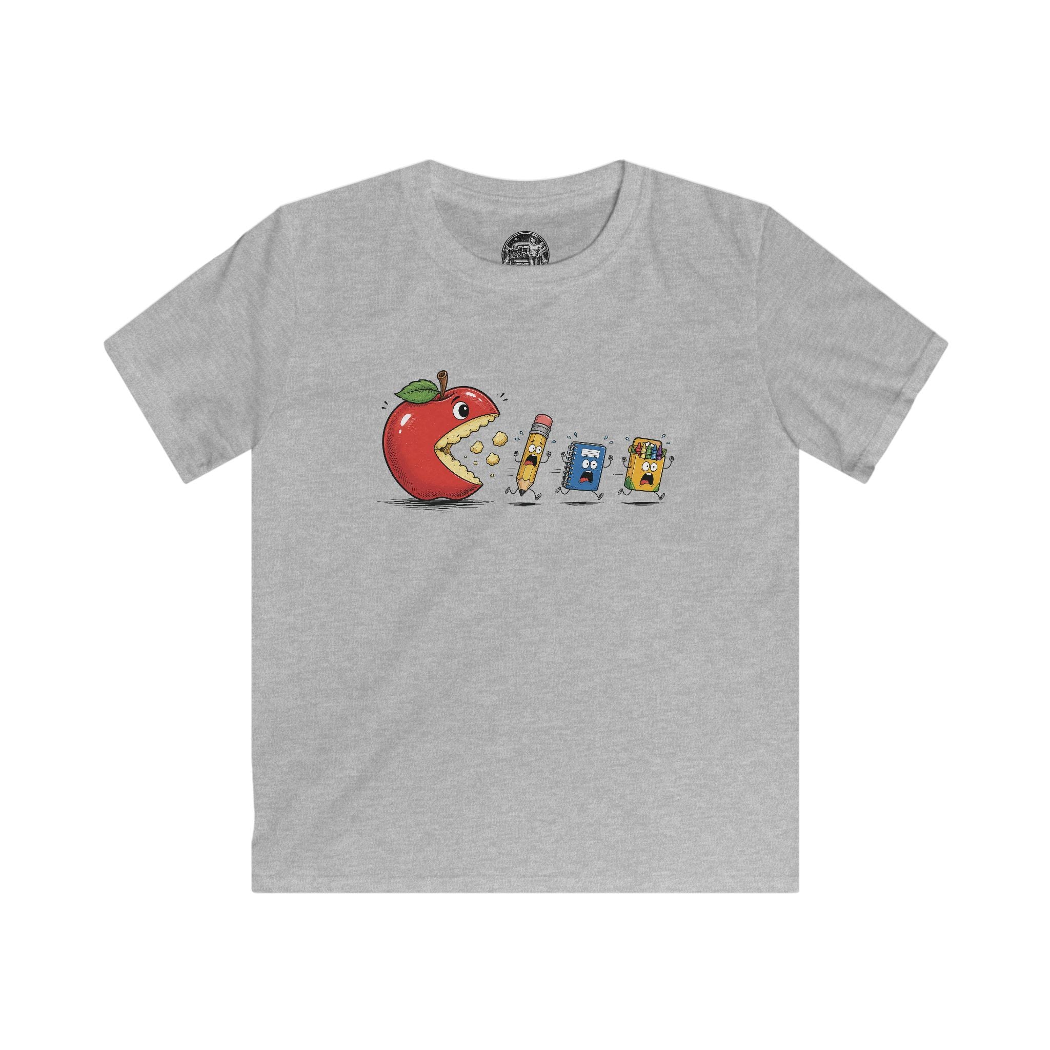Kids Tee — Cute Apple & School Supplies Back-to-School Graphic