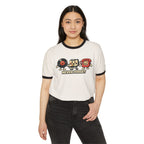 Retro Tech Ringer Tee — "Never Forget" Vinyl, Floppy Disk & Rotary Phone Graphic