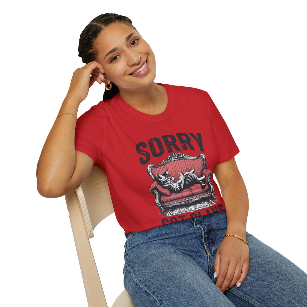 Sorry Got Plans T-Shirt — Lazy Cat Lounge Tee