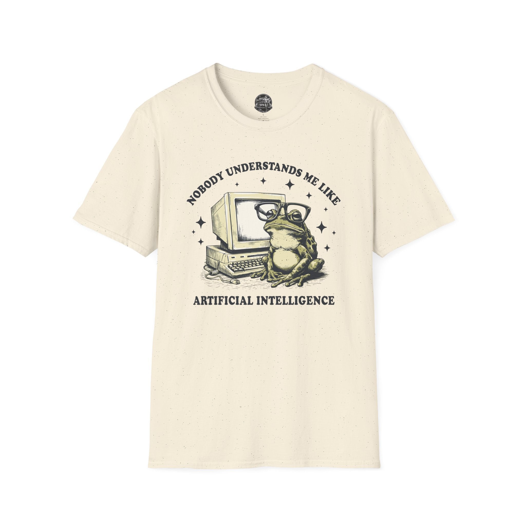 T-Shirt — 'Nobody Understands Me Like Artificial Intelligence' Retro Frog Graphic Tee