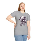 Cute Elephant on Bicycle T-Shirt — Whimsical Vintage Baby Elephant Graphic Tee