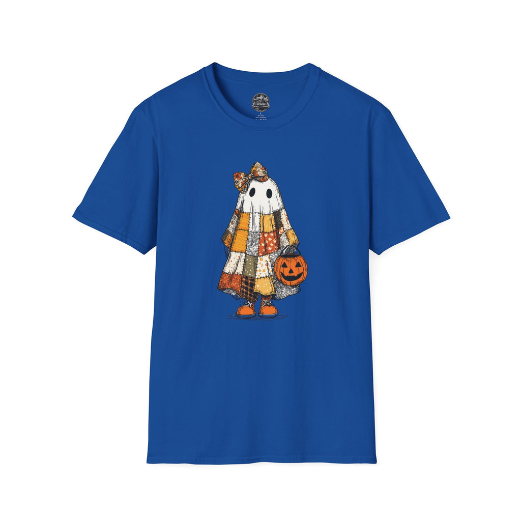 Ghost Softstyle T-Shirt with Patchwork Quilt Design