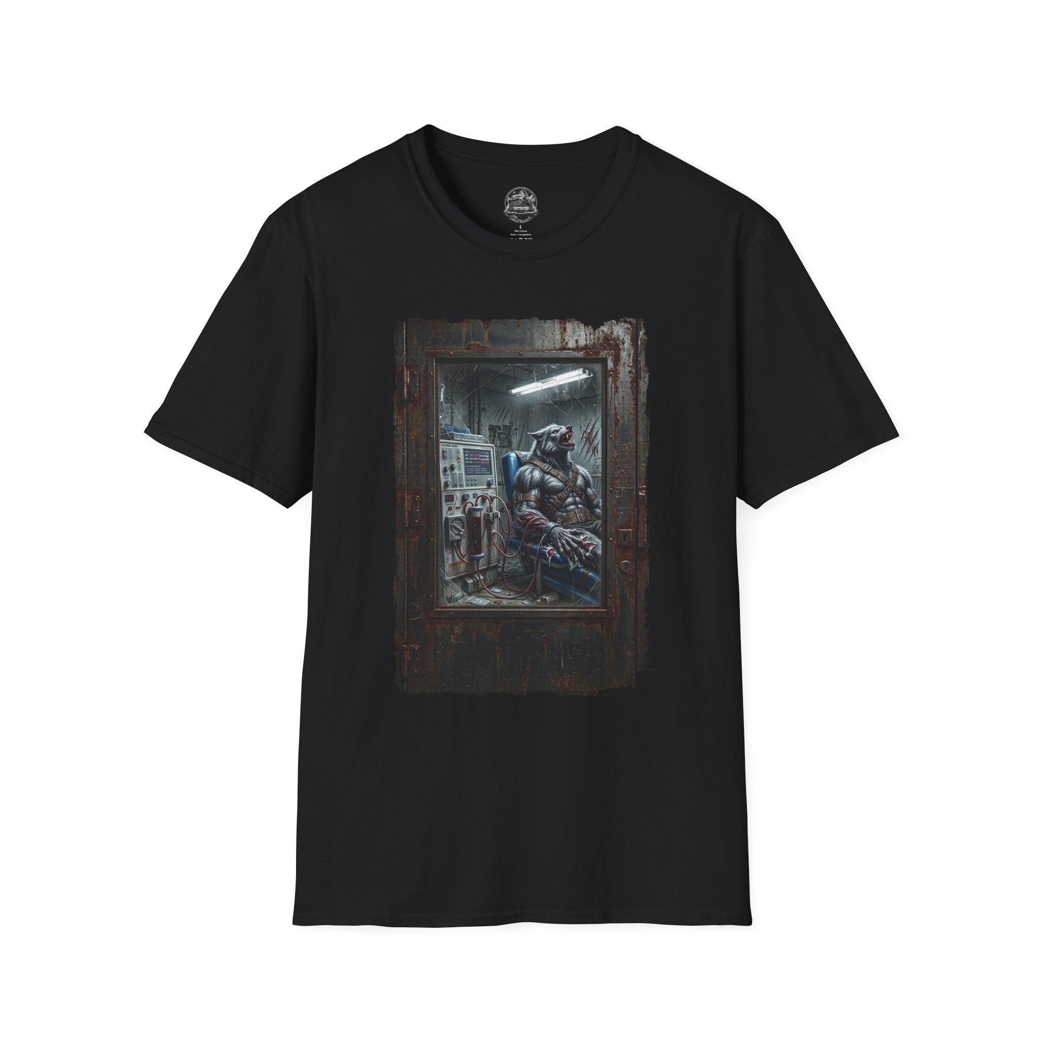 Dialysis After Dark: The Lunar Patient Werewolf Horror T-Shirt | Spooky Dialysis Tech Halloween Shirt