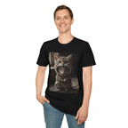 Cat Portrait T-Shirt — Cute Retro Tabby Face Print
