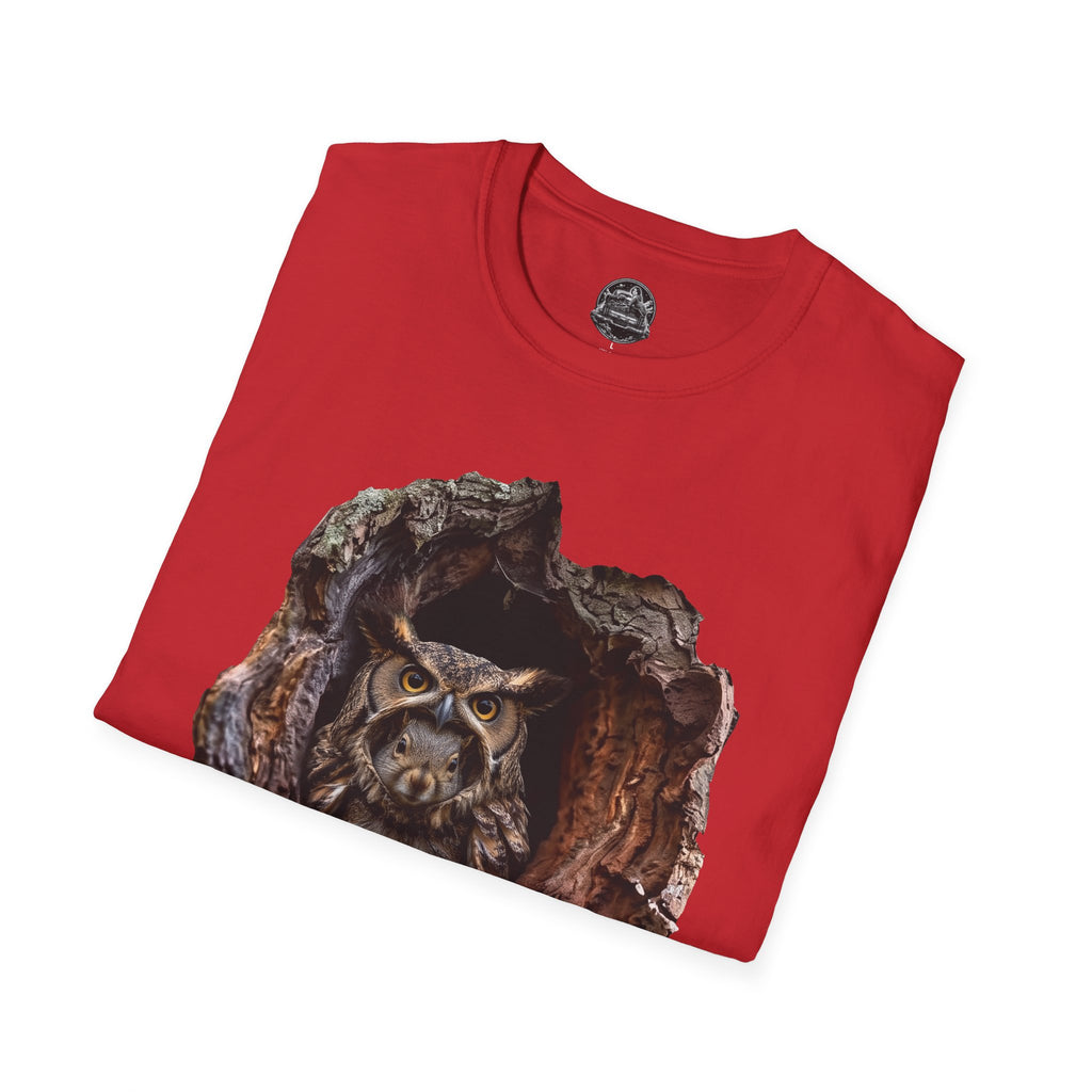 Squirrel in Owl Disguise T-Shirt — "Prey Wearing Its Predator"
