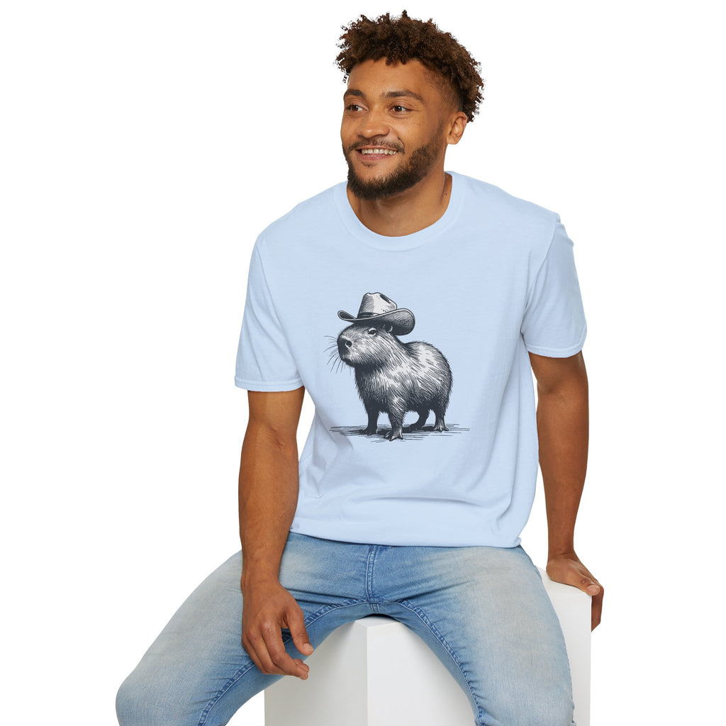 Cowboy Capybara T-Shirt — Cute Western Animal Graphic Tee