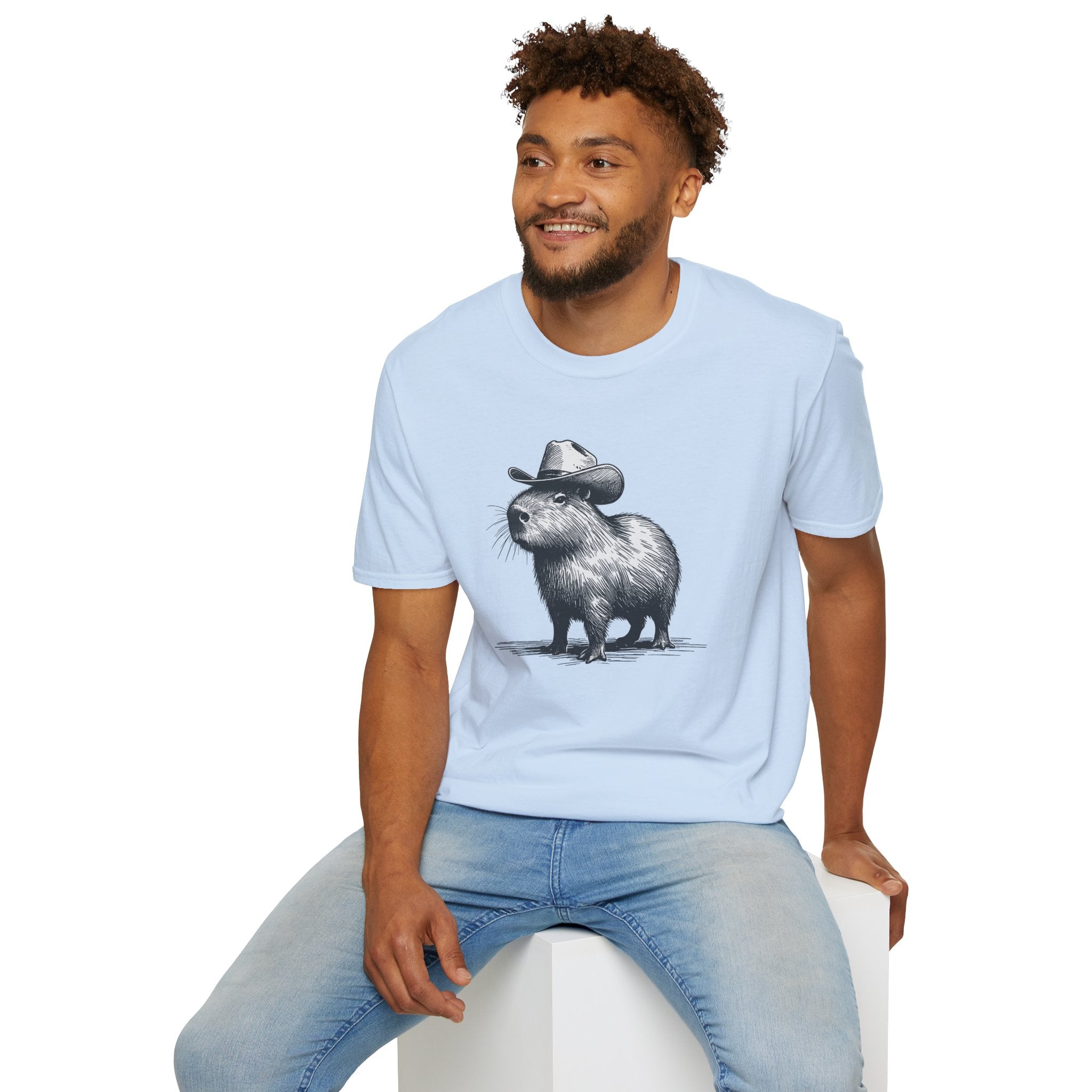 Cowboy Capybara T-Shirt — Cute Western Animal Graphic Tee