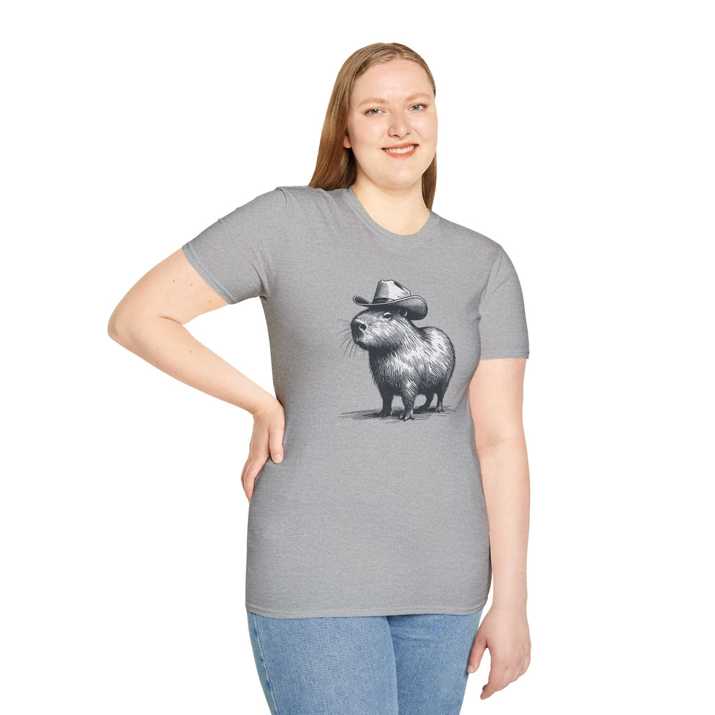 Cowboy Capybara T-Shirt — Cute Western Animal Graphic Tee