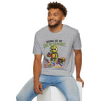 Funny Angry Turtle T-Shirt — “Wanna See Me Lose My Crayons? Do That Again…” — Teacher & Art Lover Tee