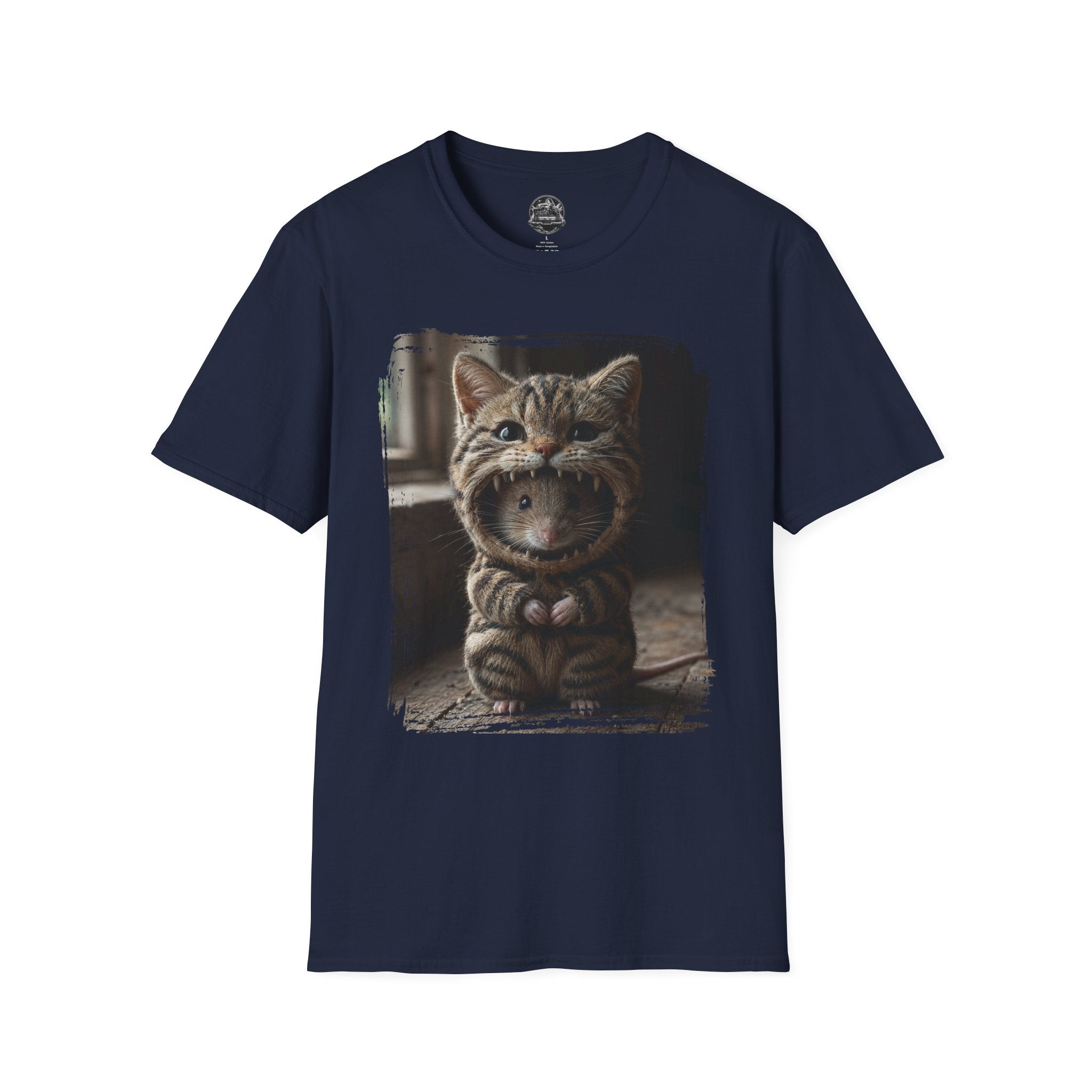 Cat Portrait T-Shirt — Cute Retro Tabby Face Print