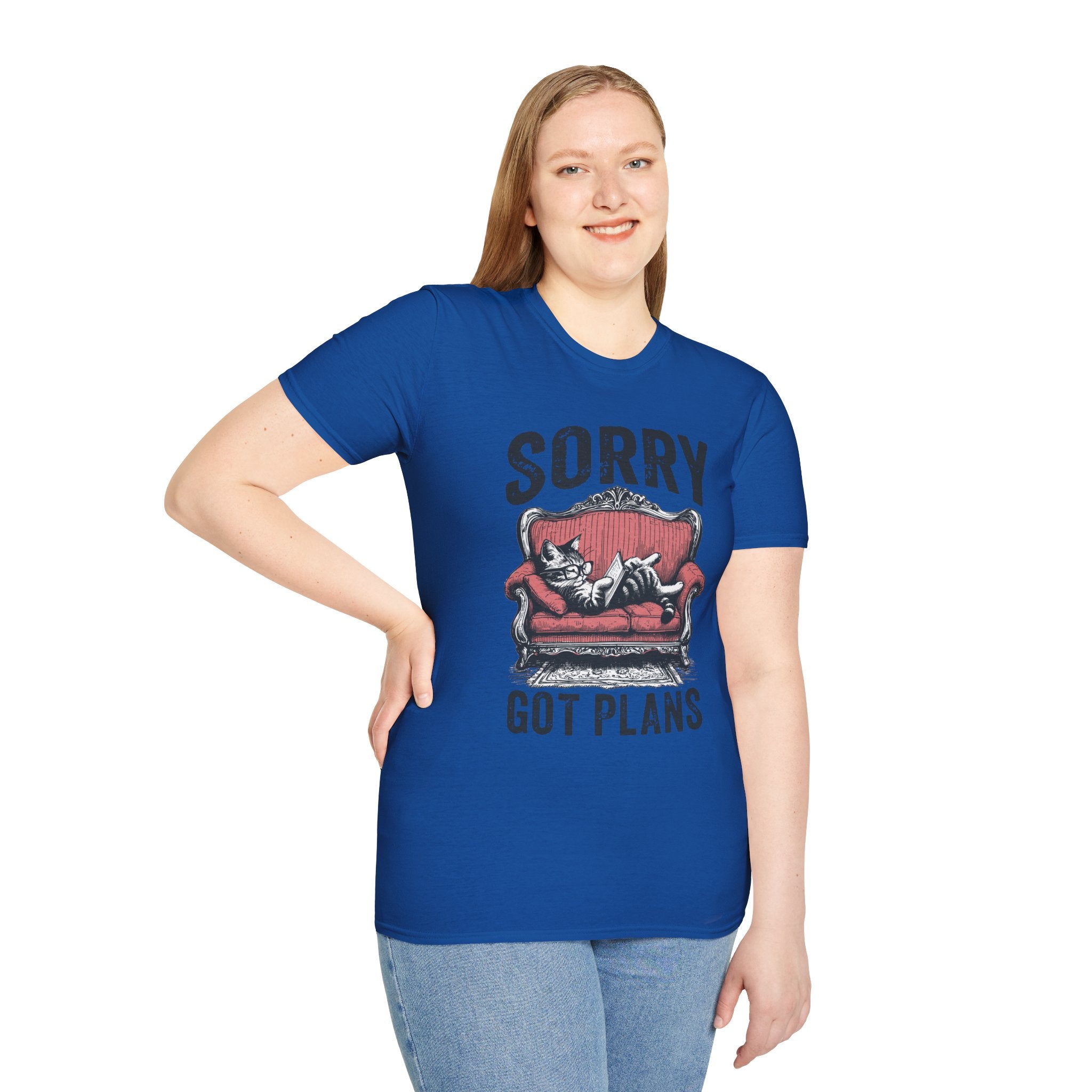 Sorry Got Plans T-Shirt — Lazy Cat Lounge Tee