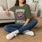 Sorry, Got Plans T‑Shirt — Cat on Couch Funny Lazy Day Tee