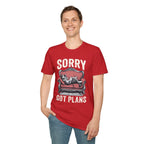 Sorry, Got Plans T‑Shirt — Cat on Couch Funny Lazy Day Tee