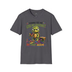 Funny Angry Turtle T-Shirt — “Wanna See Me Lose My Crayons? Do That Again…” — Teacher & Art Lover Tee