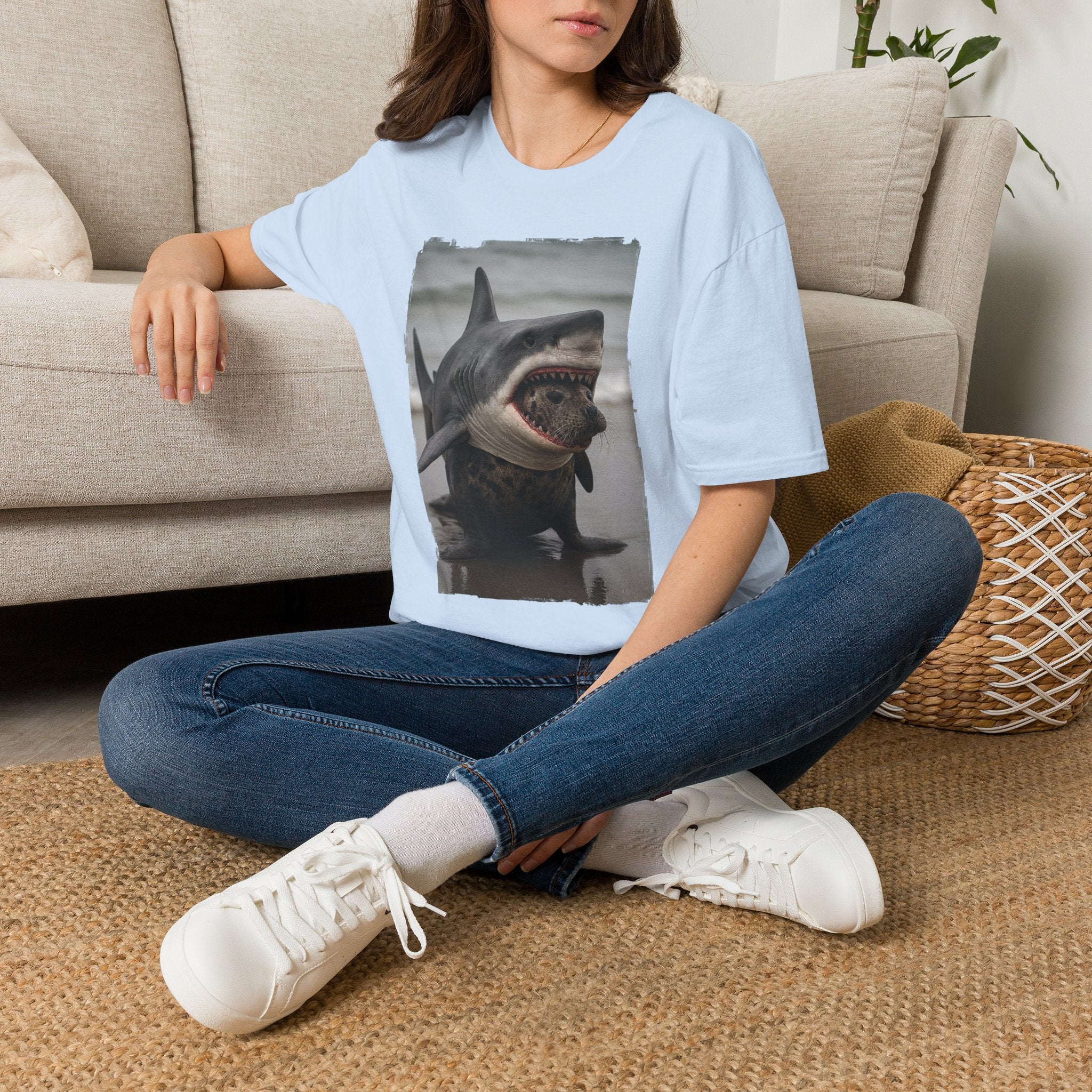 Seal in Shark’s Clothing | Funny Ocean Animal Graphic Tee | Quirky Marine Life Shirt | Creature Features Collection