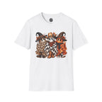 Halloween Pumpkin Crew T-Shirt — Leopard & Buffalo Plaid Spooky Friends