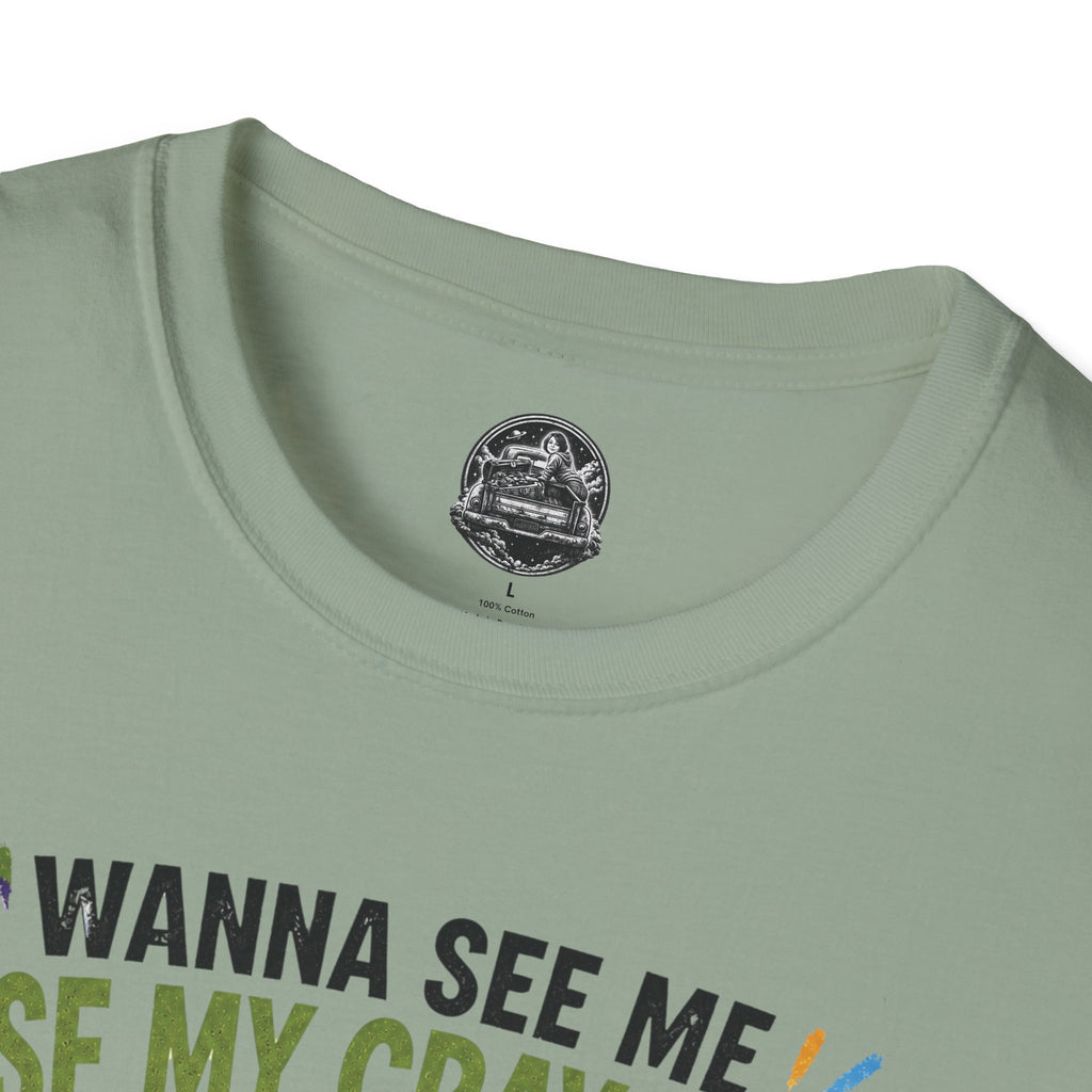 Funny Angry Turtle T-Shirt — “Wanna See Me Lose My Crayons? Do That Again…” — Teacher & Art Lover Tee