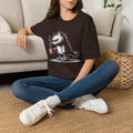 Grumpy Cat with Coffee T-Shirt — Moody Morning Cat Graphic Tee