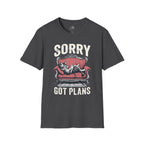 Sorry, Got Plans T‑Shirt — Cat on Couch Funny Lazy Day Tee