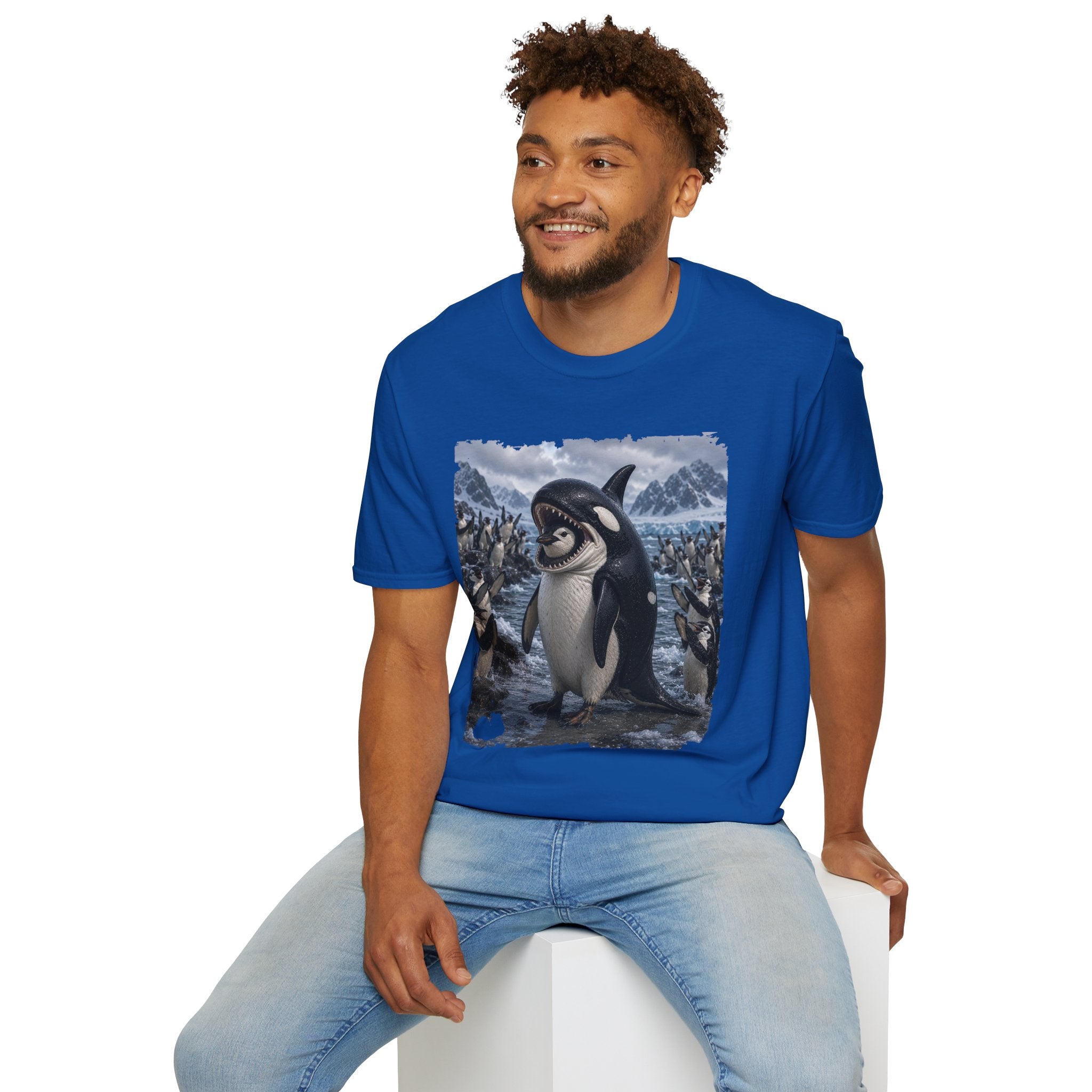Orca & Penguin Graphic T‑Shirt — Cute Antarctic Wildlife Tee