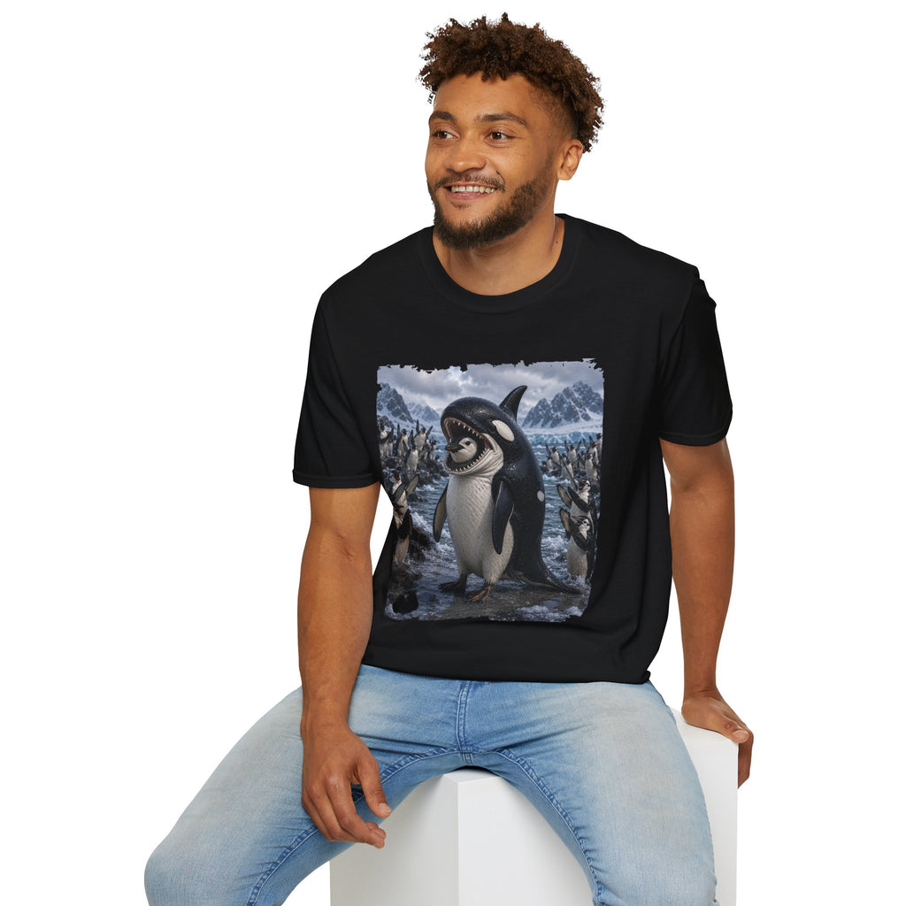 Orca & Penguin Graphic T‑Shirt — Cute Antarctic Wildlife Tee